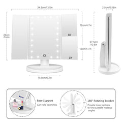 WEILY makeup mirror rotated 180 degrees for versatile viewing angles.