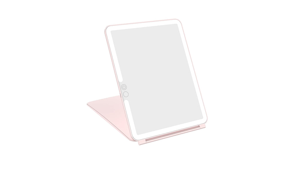 WEILY makeup mirror closeup shows 72 LEDs for even illumination.