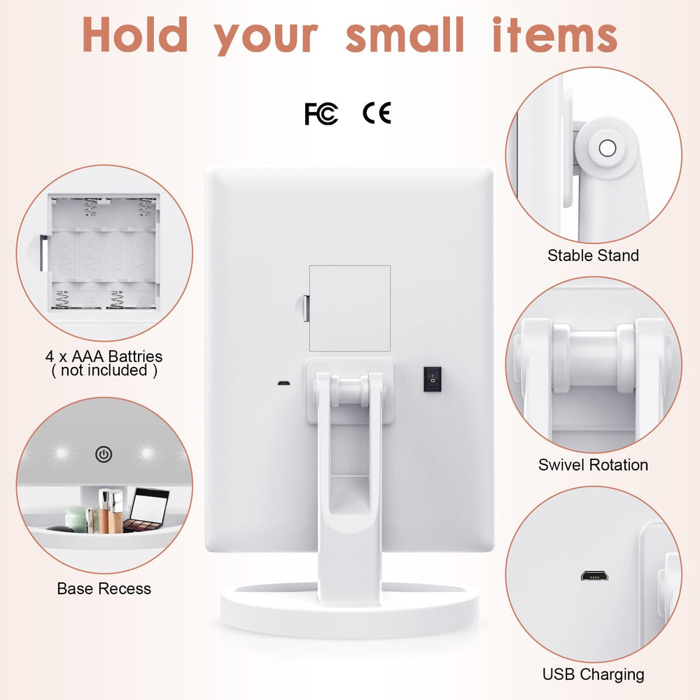 WEILY touch-control dimmable LED mirror for adjustable brightness