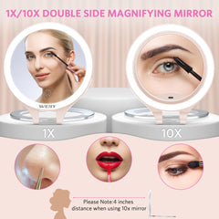 WEILY mirror offers 312-degree rotation to reach the perfect angle.