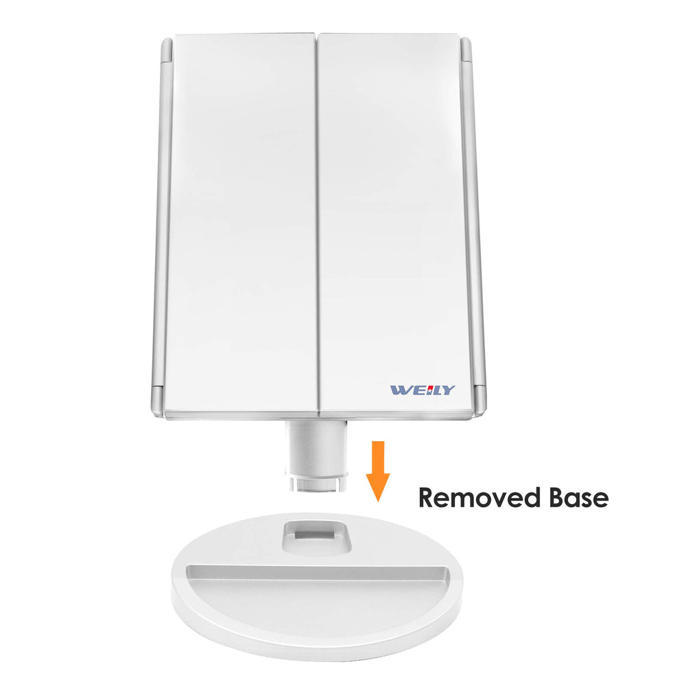 WEILY white vanity mirror front view suitable for cosmetics routine