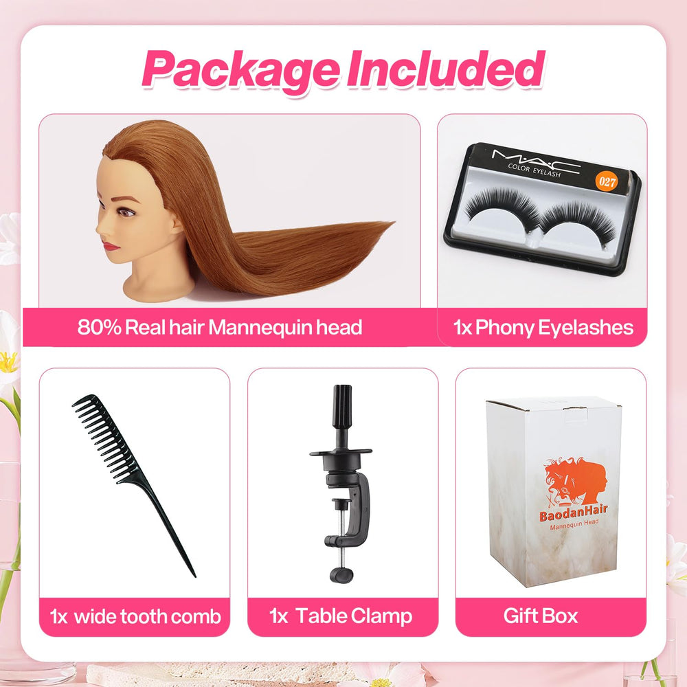 WeiRan mannequin head with table clamp stand included for stable practice