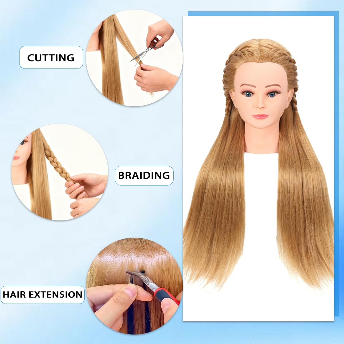 WeiRan mannequin head for washing and conditioning practice