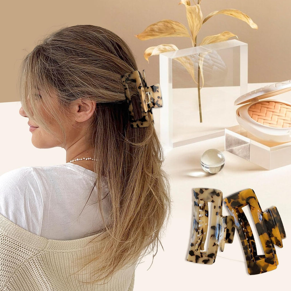Wekin 4-inch claw clip with long teeth grips thick and fine hair
