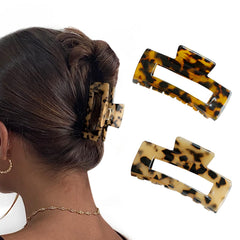 Wekin large hair clip in light tortoise pattern offering secure hold for thick hair