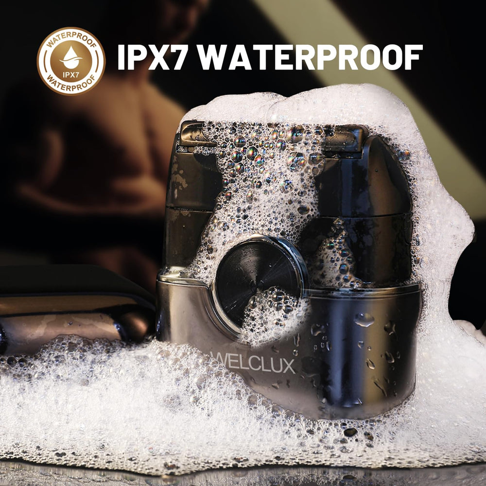 Welclux shaver compact travel design fits easily in bags.