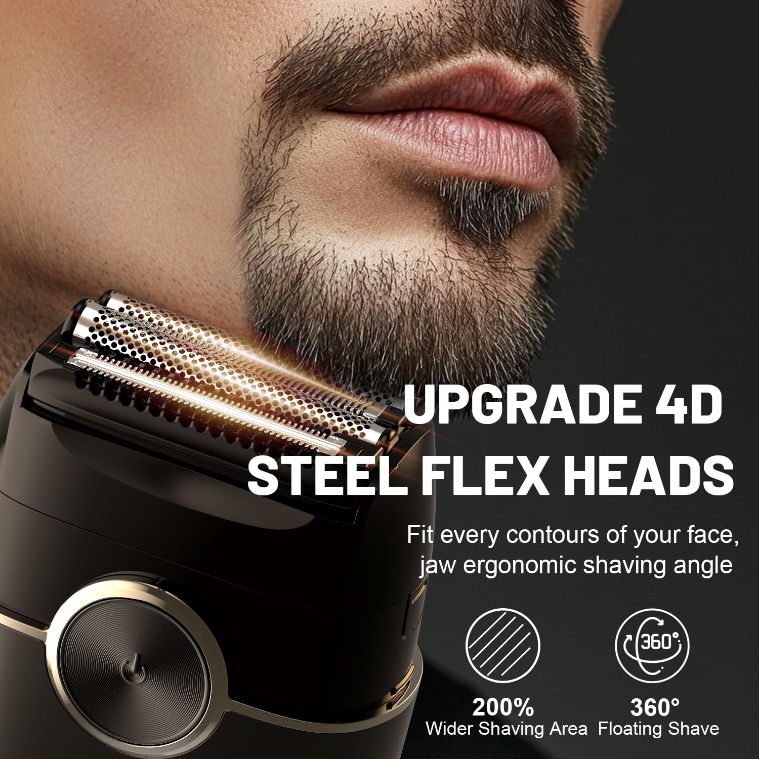 Welclux shaver with dual-speed modes tailored for light upkeep or thick stubble.
