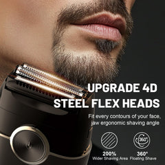 Welclux shaver with dual-speed modes tailored for light upkeep or thick stubble.