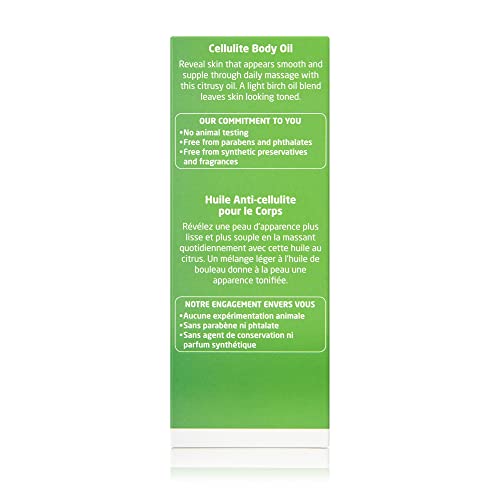 Weleda Birch Cellulite Oil texture close-up highlights a non-greasy finish after use.