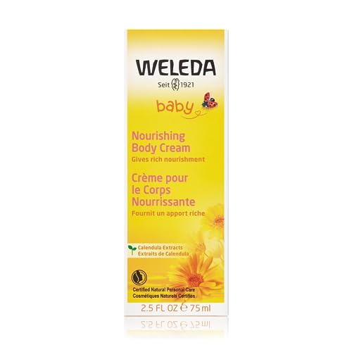 Weleda Calendula Body Cream swirl texture shows nourishing consistency