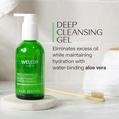 Weleda Deep Cleansing Gel applying massage, for balanced cleanse.