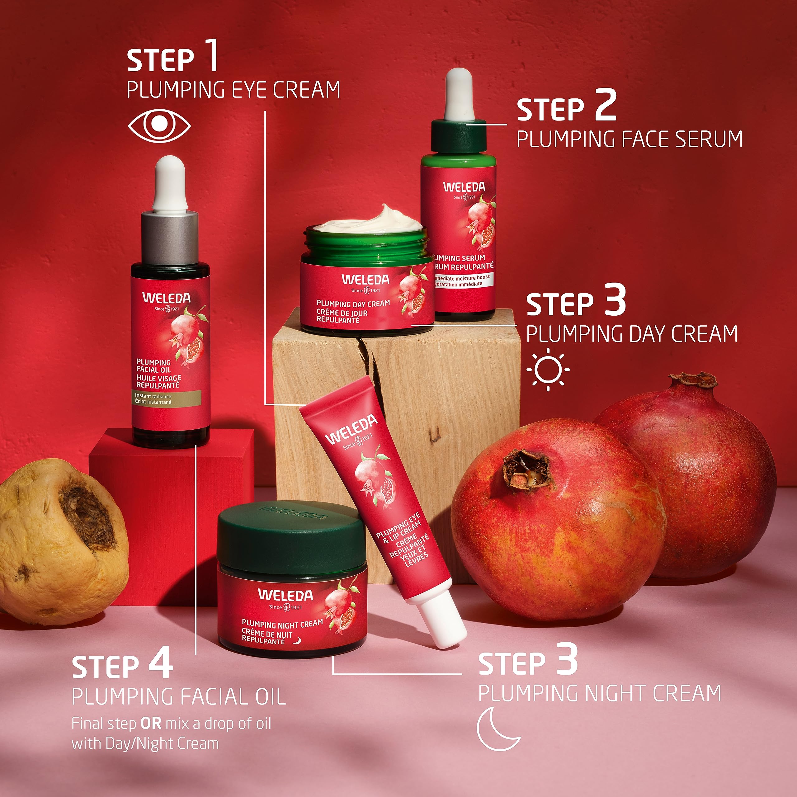 Weleda packaging emphasizes plant-based care and natural origin.
