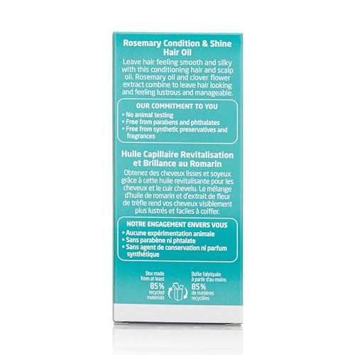 Weleda Rosemary Conditioning Hair Oil applied to dry hair ends to smooth split ends