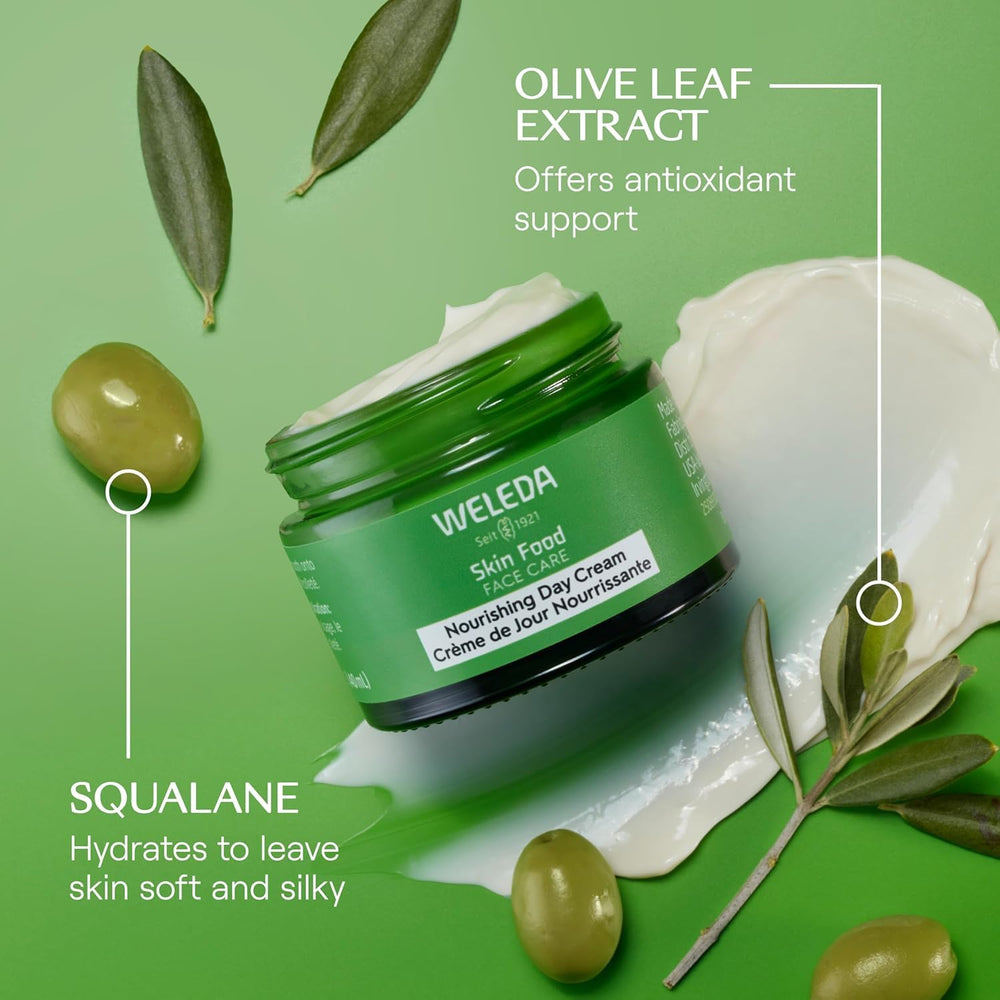 Weleda Skin Food silky texture hints at a velvety, comfortable finish.