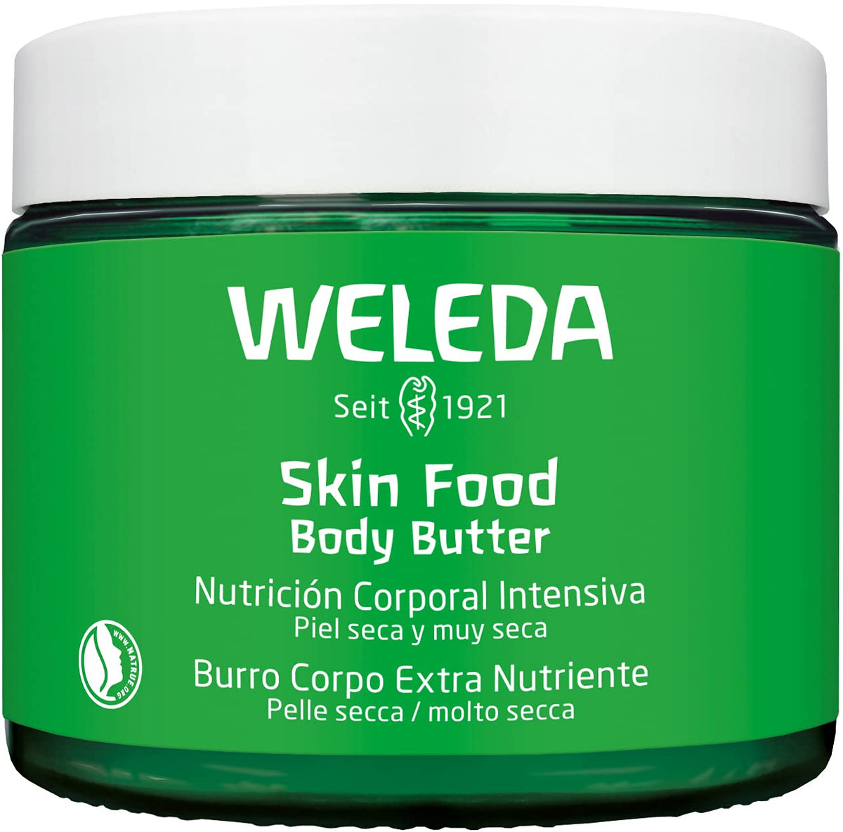 Weleda Skin Food Intensive Butter jar closeup for lasting moisture after bath