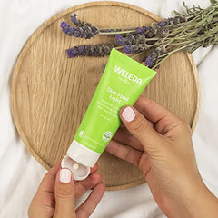 Weleda Skin Food Light applying on arm demonstrates quick absorption