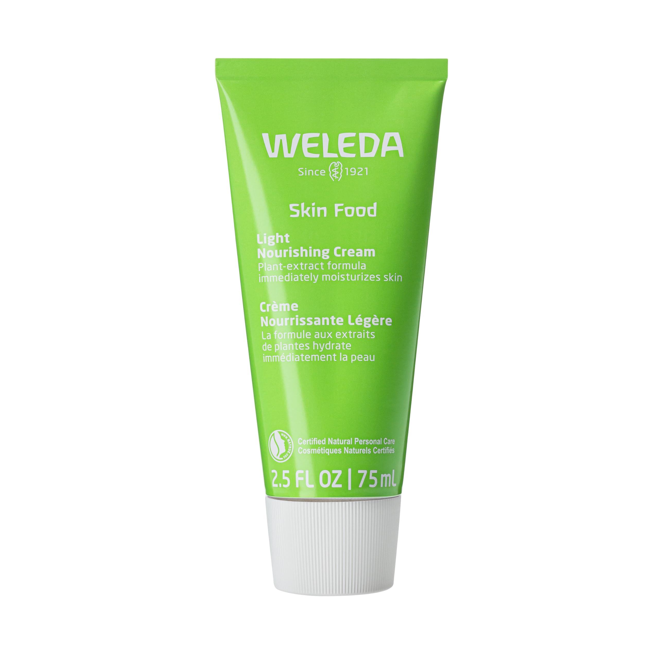 Weleda Skin Food Light tube closeup showcases lightweight hydration