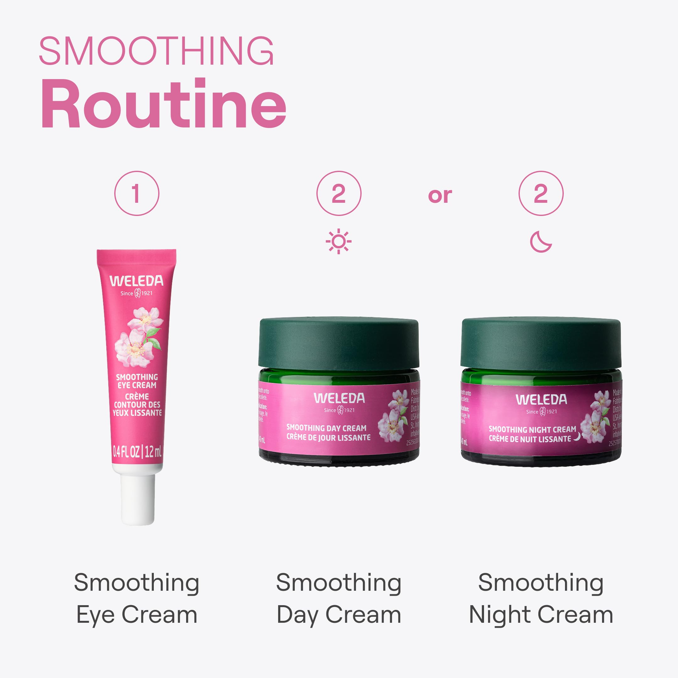 Weleda Smoothing Day Cream packaging on shelf, ideal for gifting or travel.