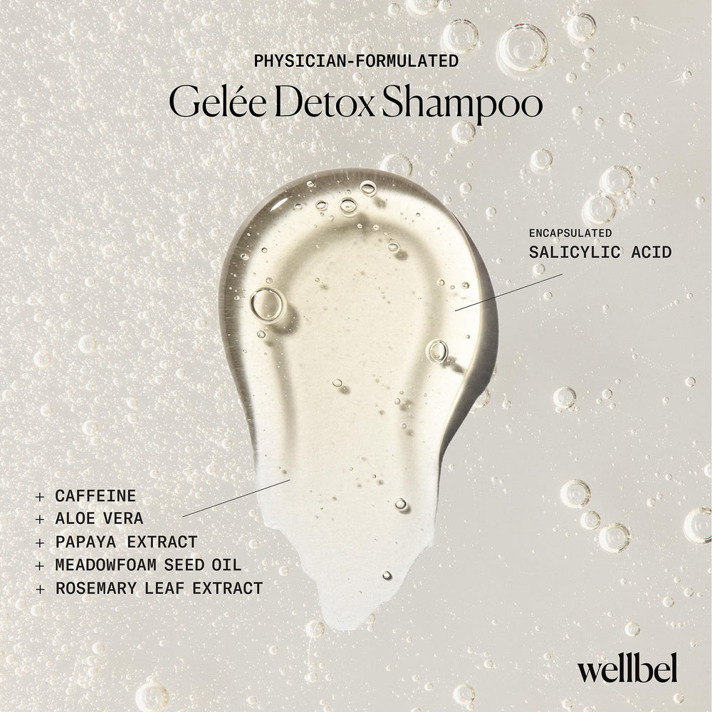 Wellbel Gelée Detox closeup texture highlights exfoliating gel.