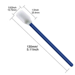 Wellgler 5.11-inch foam swabs length highlighted for absorbent, solvent-friendly cleaning.