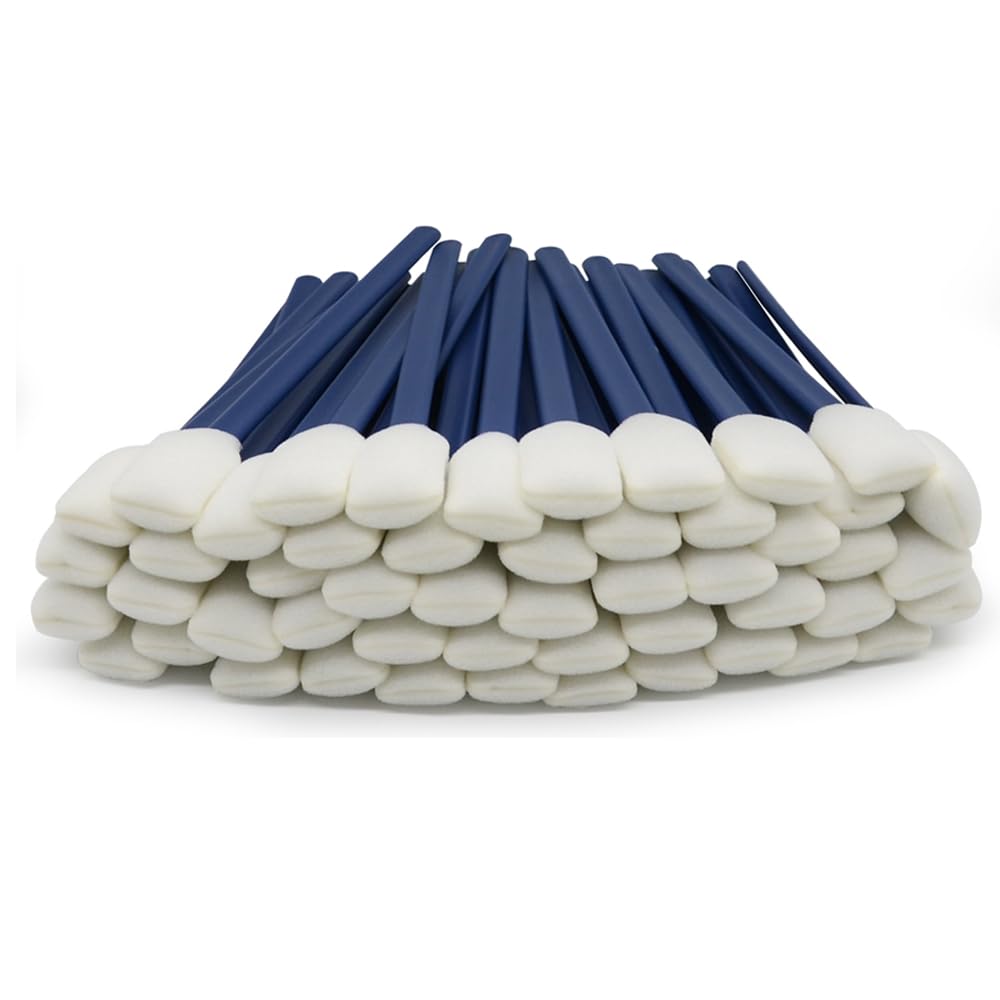 Wellgler foam cleaning swabs 50pcs navy blue pack for lint-free precision cleaning.