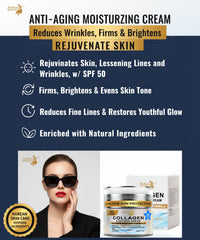 Wellness Heavens face moisturizer SPF ingredients label shows retinol collagen hyaluronic acid