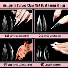 Wellquinn PP material flexible nail forms for comfortable use and easy release.