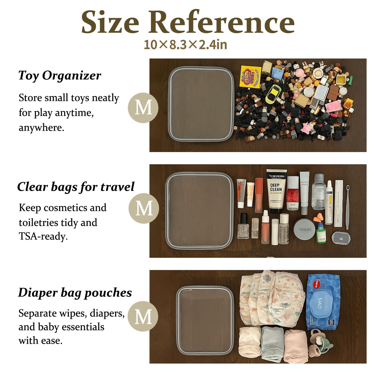 WELPIRT stackable set of cases saves space in luggage.