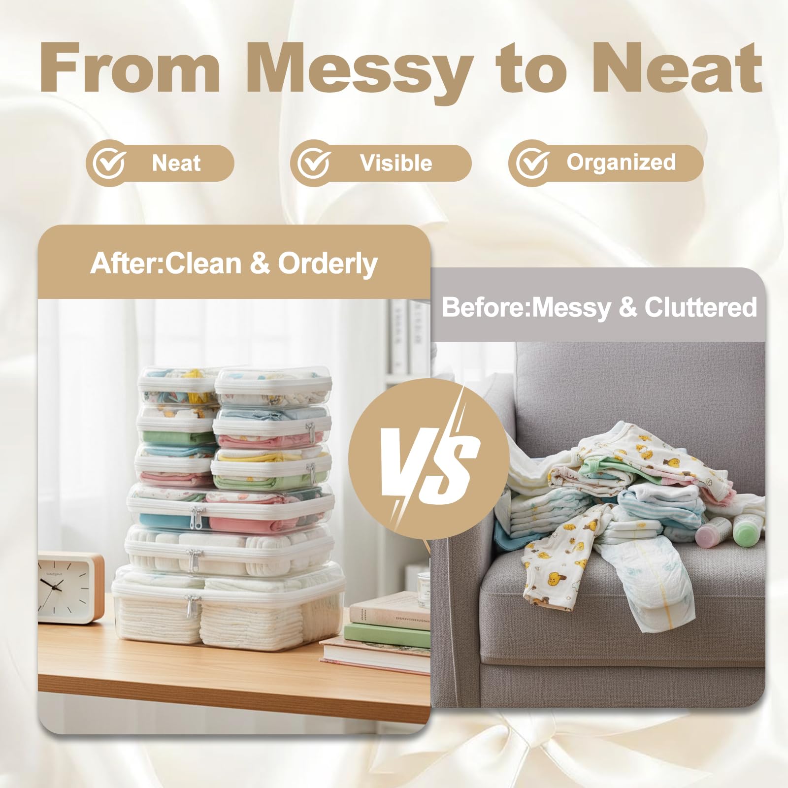 WELPIRT transparent travel bags on the go help you identify items quickly.