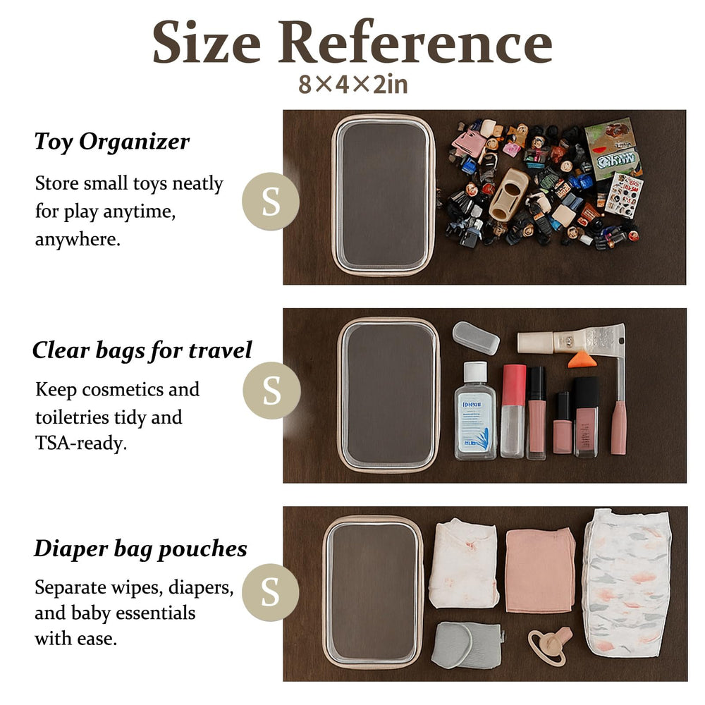 WELPIRT transparent cases in vanity drawer offer quick item visibility.