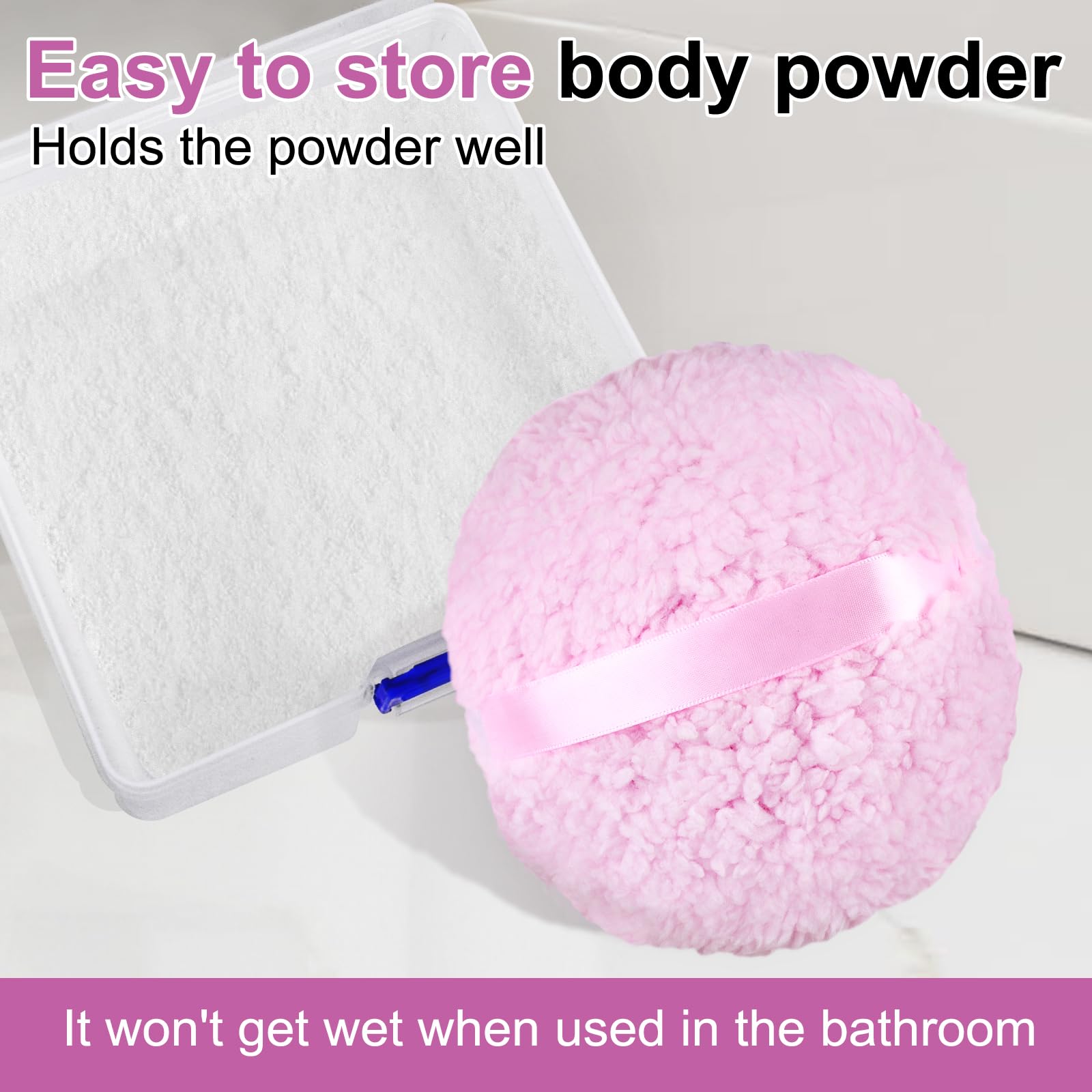 WEMEGA powder puff provides good powder retention for faster, even coverage.