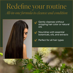 WEN by Chaz Dean cleansing conditioner with rosemary extract suggests improved hair body and vitality.