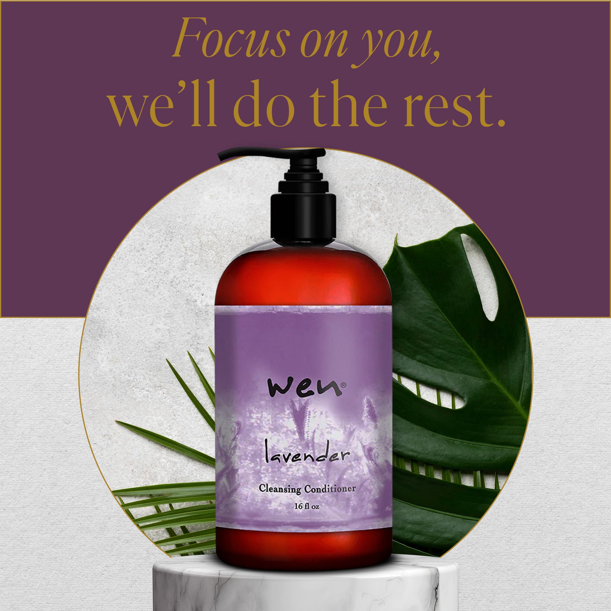In-shower scene with WEN Lavender Conditioner demonstrates quick, daily-use hydration.
