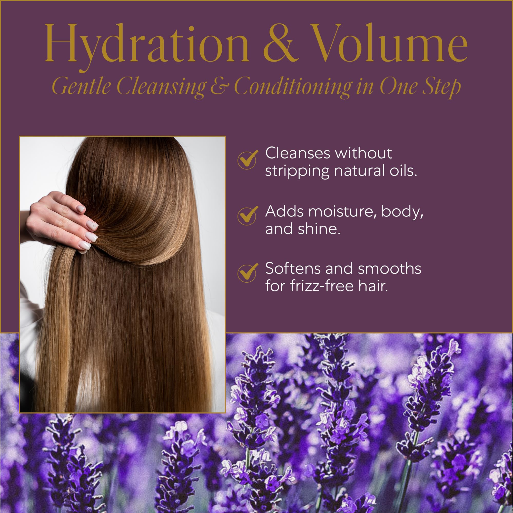 WEN lavender conditioner pump highlights easy application for a soothing routine.