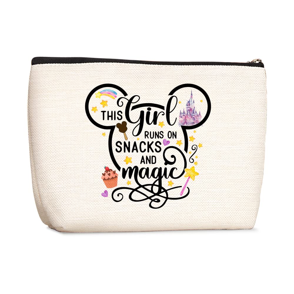 Wenboco Cartoon Mouse cosmetic bag front view, cute travel-ready design and storage capacity