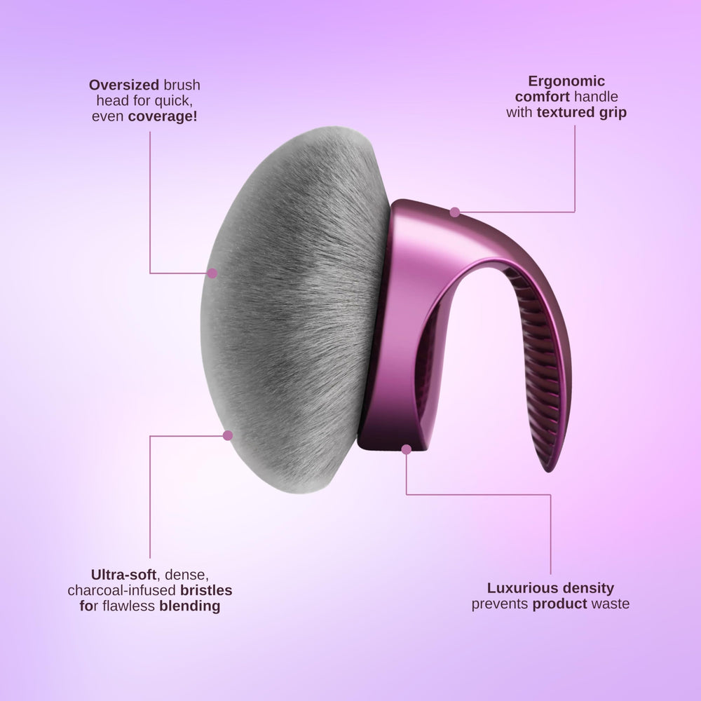 WendMart Body Makeup Brush back-application view for hard-to-reach areas.