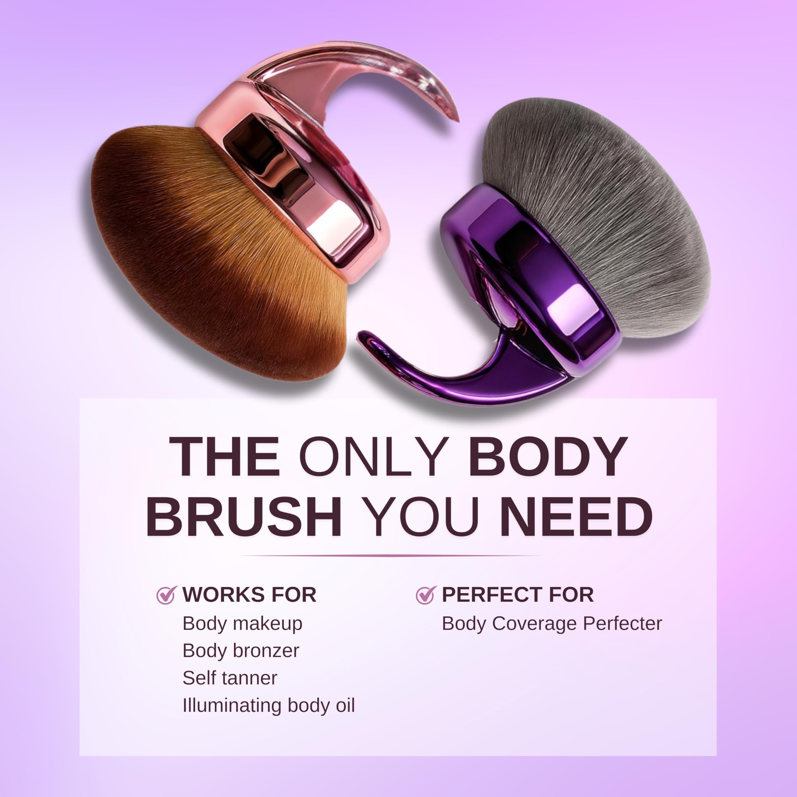 WendMart Body Makeup Brush charcoal-infused bristles deliver durable softness.