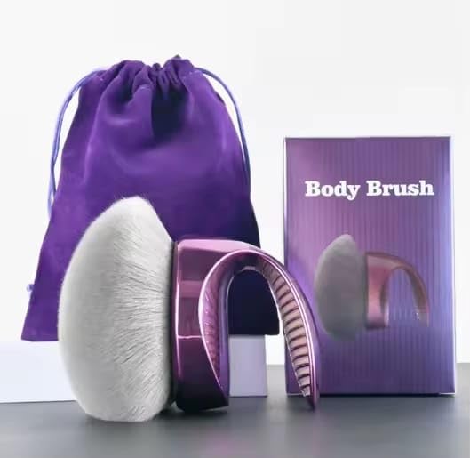 WendMart Body Makeup Brush vegan charcoal-infused bristles for gentle application.