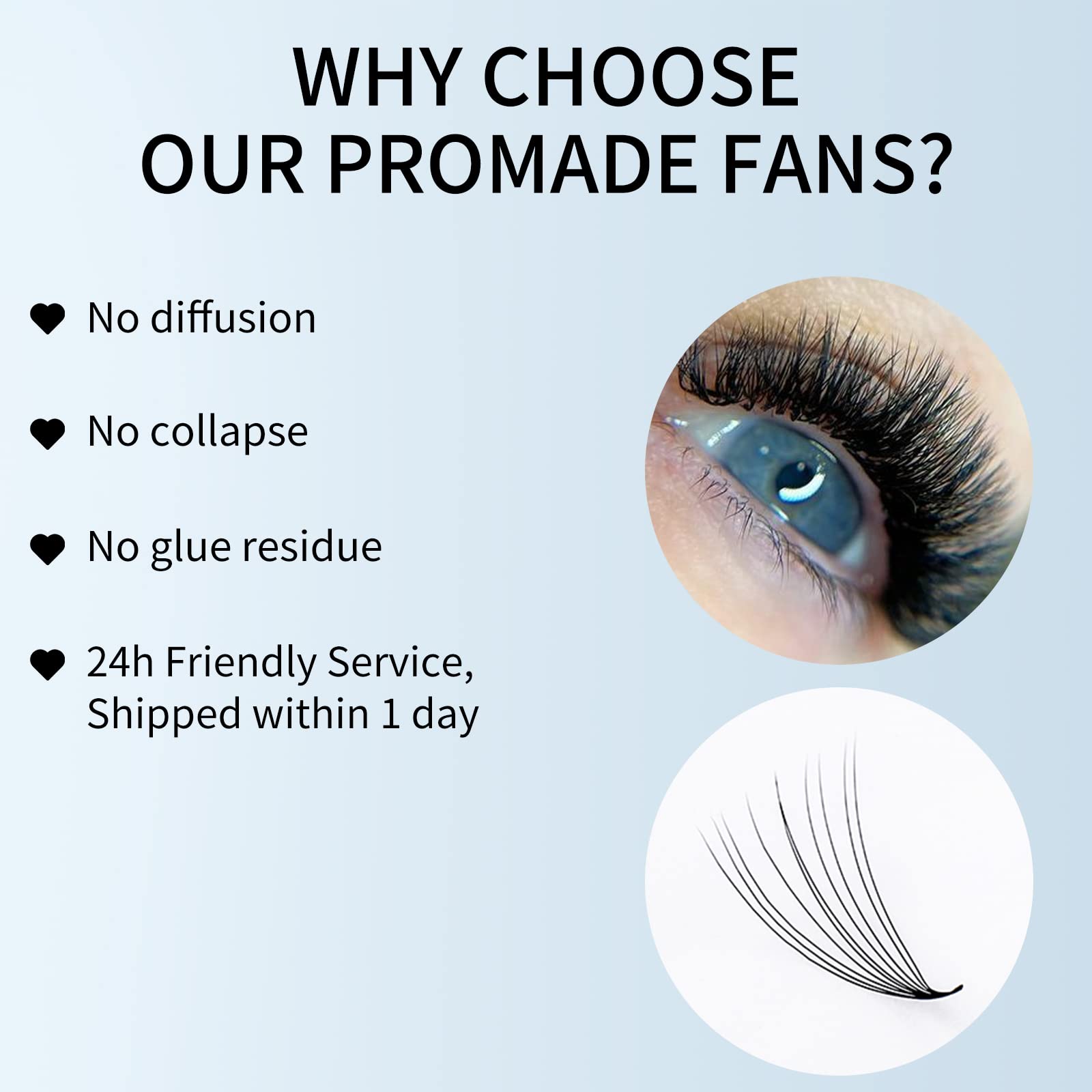 Wendy Lashes bulk packaging speeds on-chair application.