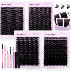 Wendy Lashes clusters kit 980pcs for at-home lash upgrades and customization