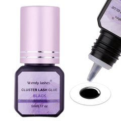 Wendy Lashes lash glue fast-dry closeup for precise DIY extensions