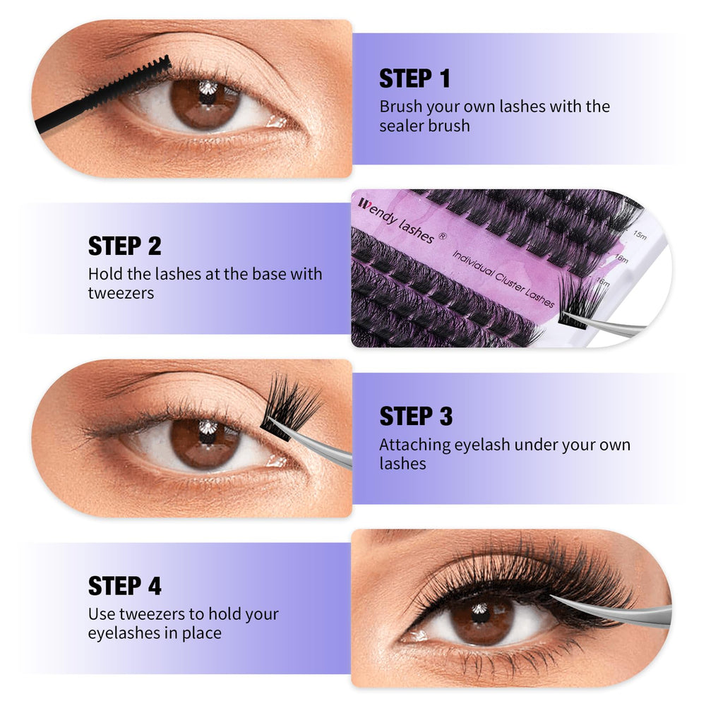 Wendy Lashes mild formula reduces irritation while bonding natural lashes.