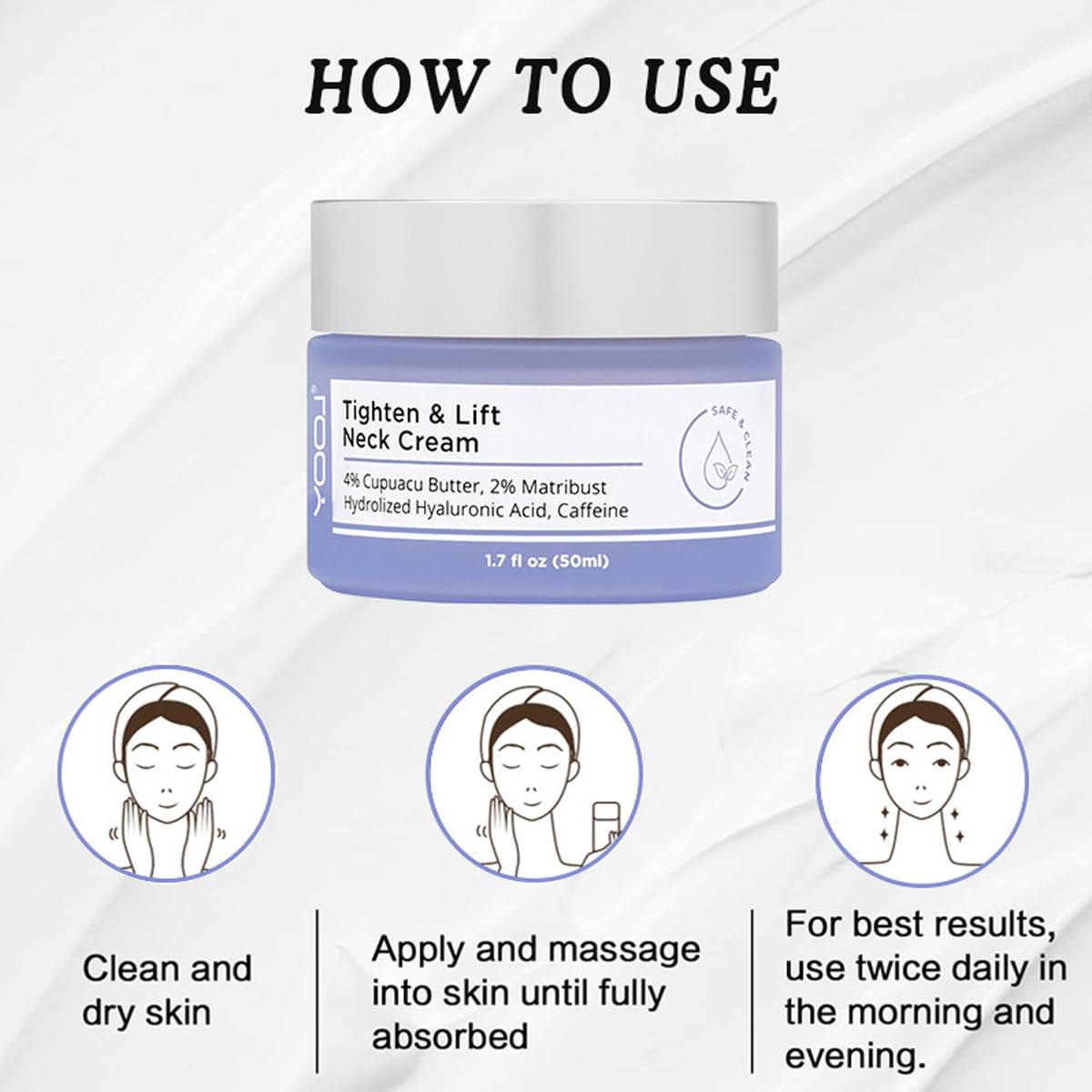 WenFeng Neck Chest Firming Effect skin swatch illustrates contour improvement.