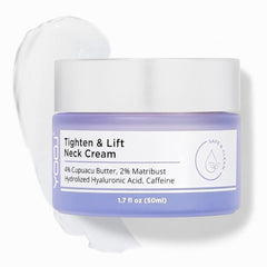 WenFeng Tighten & Lift Neck Cream pump bottle close-up for targeted firming.