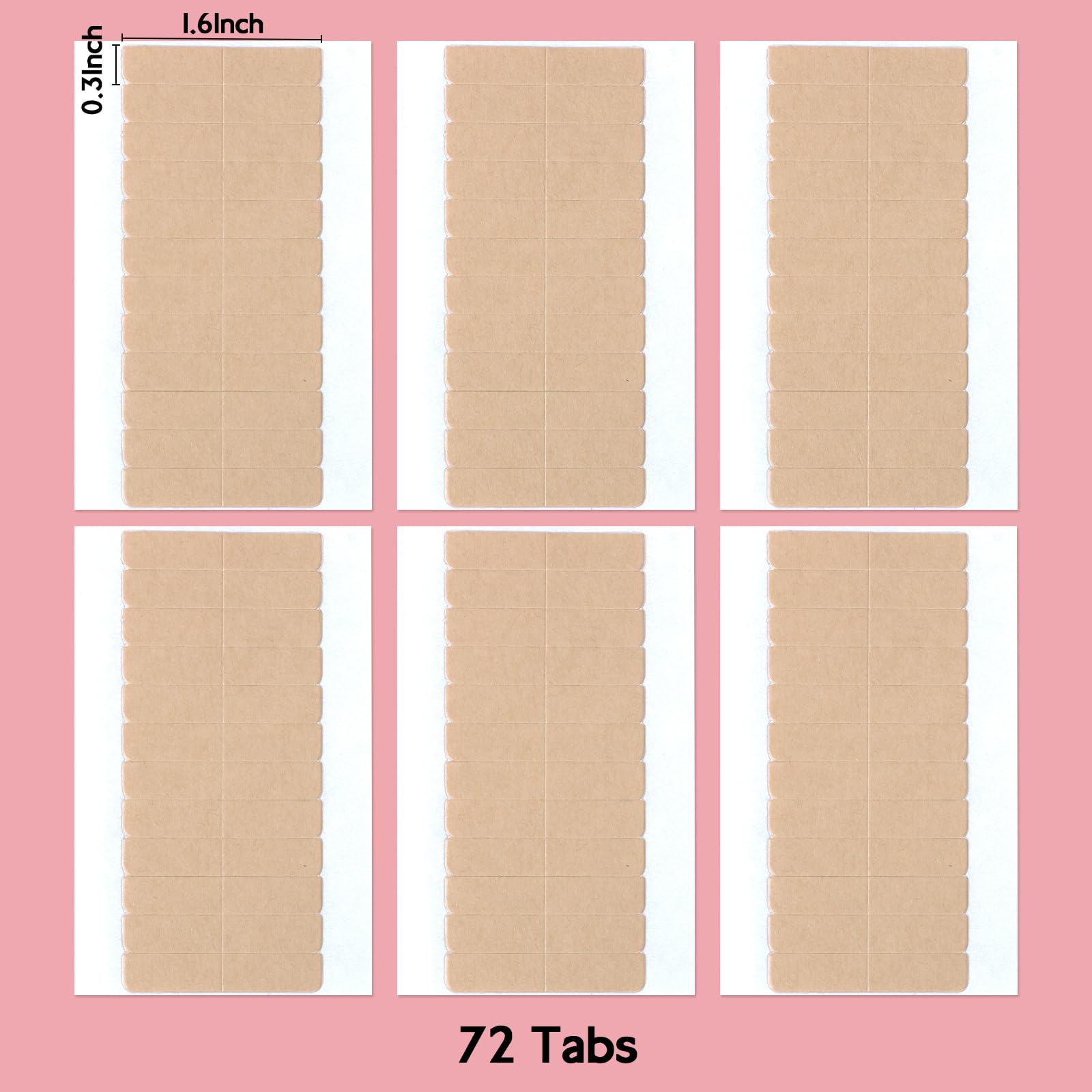 WENNALIFE pre-cut design tape tabs are easy to peel and apply.