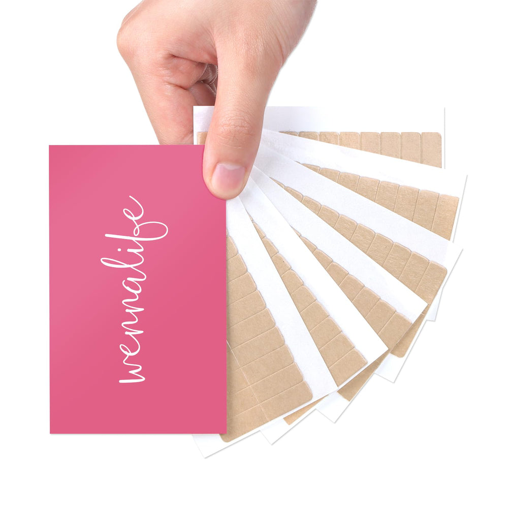 WENNALIFE tape tabs 72pcs packaging enables quick replacement in extensions.