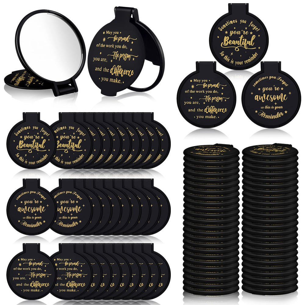 Wenqik inspirational mini compact mirror bulk packaging showcases bulk gifting suitability