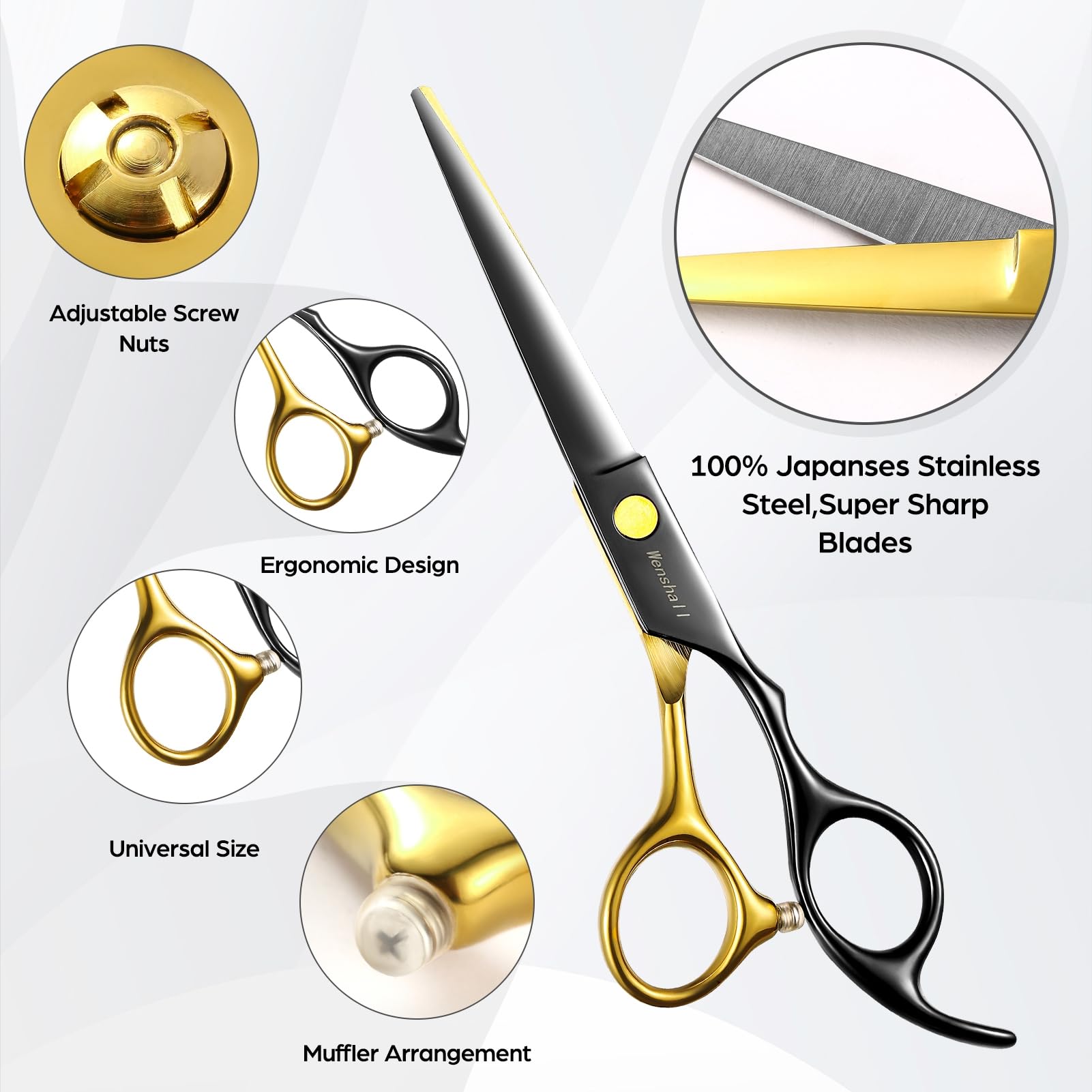 Wenshall hair comb and clip with leather bag for on-the-go styling.