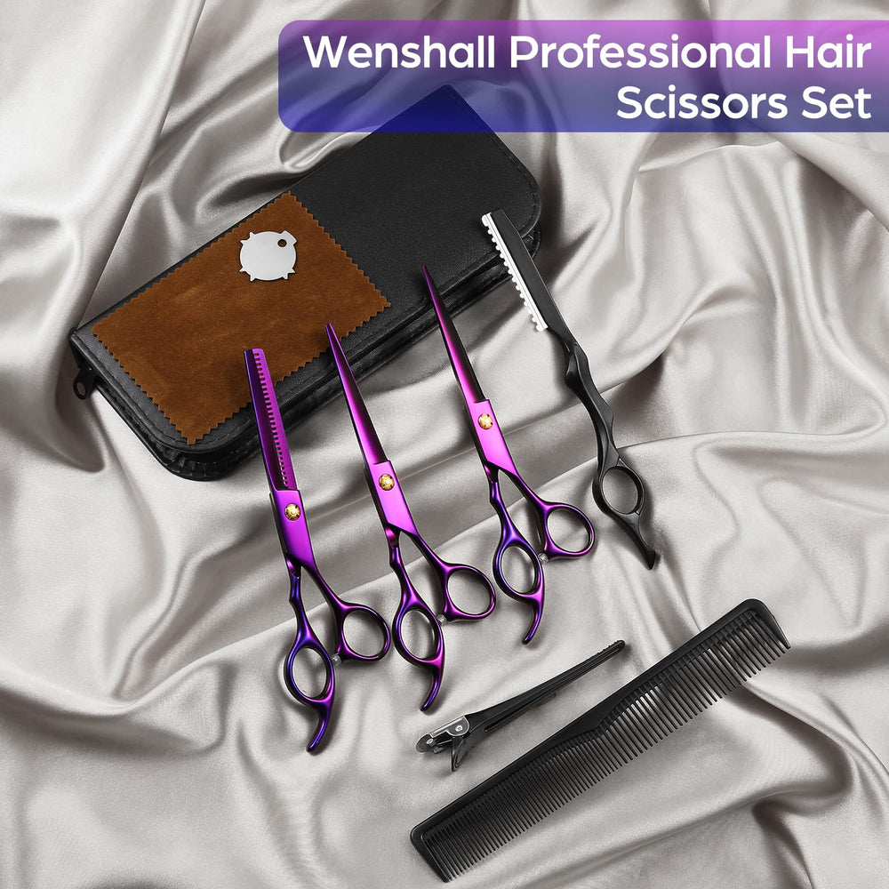 Wenshall scissors in use on wet and dry hair for versatility