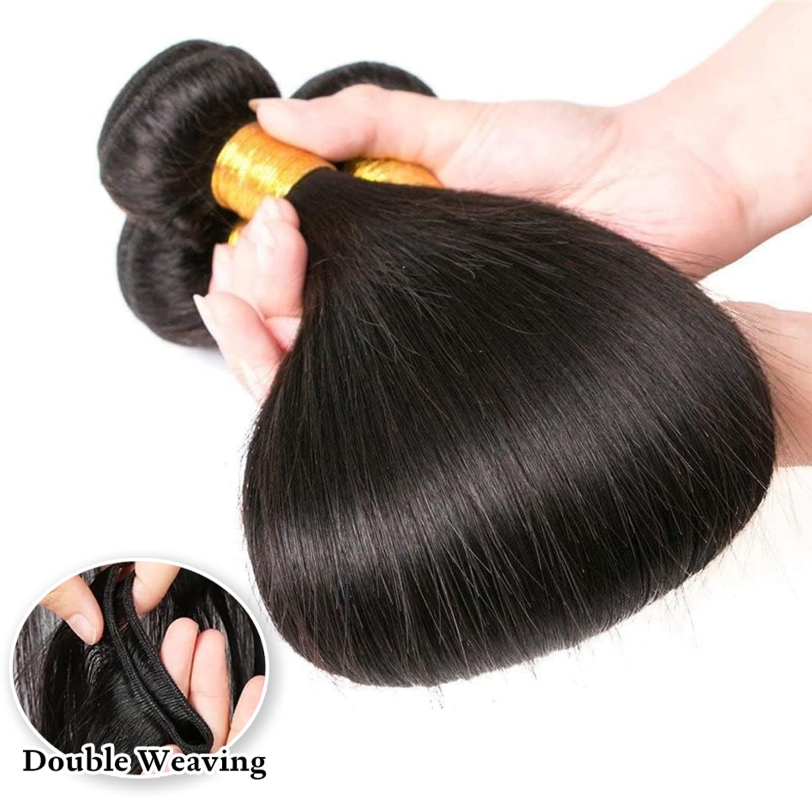 WENYAN Brazilian virgin hair weft closeup shows sturdy construction